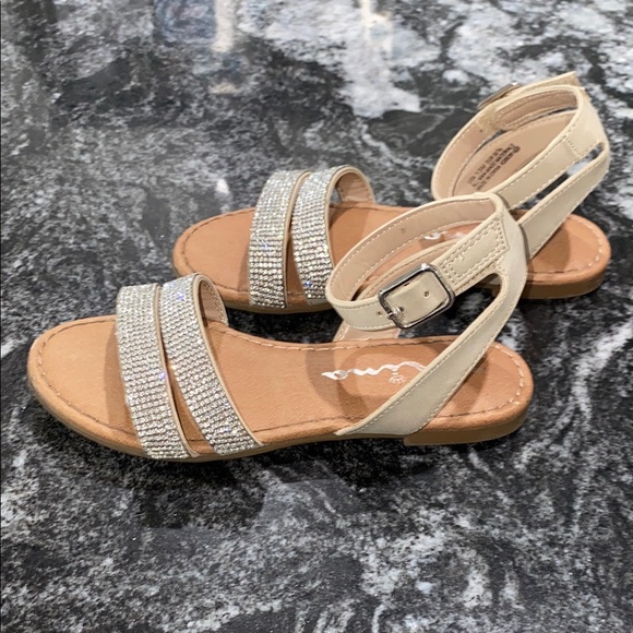 Sparkly Rhinestone Girls Strappy Sandals - Picture 5 of 9